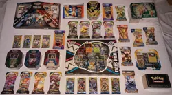 53 Pokemon Packs - Team Skull Box and Battle Arena Deck Box w/ 4 Rare EX Cards + - Image 1