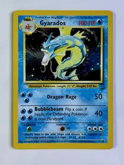Gyarados 2000 Pokemon Base Set 2 Holo Rare #7/130 * Heavy Play - Image 1