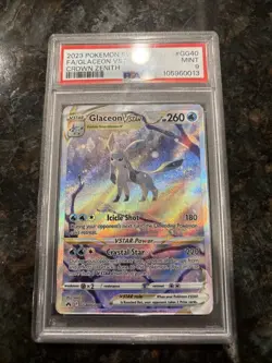 2023 POKEMON SWORD & SHIELD CROWN ZENITH #GG40 FULL ART/GLACEON VSTAR PSA 9 - Image 3
