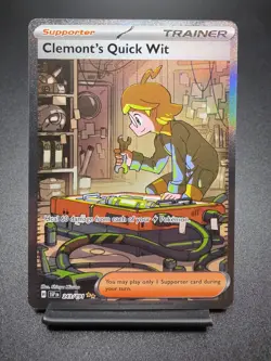 Clemont's Quick Wit 243/191 Special Illustration Rare Surging Sparks Pokemon - Image 1