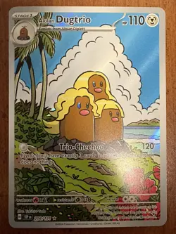 Pokemon Surging Sparks Alolan Dugtrio 208/191 Illustration Rare - Image 1
