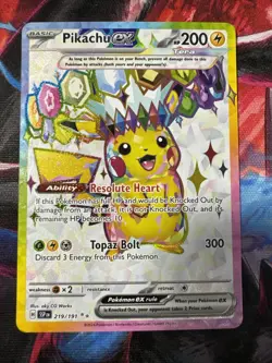 Pokemon TCG Surging Sparks Pikachu EX 219/191 Full Art Ultra Rare - Image 1