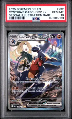 Cynthia's Garchomp ex 232/182 Pokemon Destined Rivals SIR #232 GEM MINT PSA 10 - Image 1