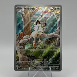 Pokemon TCG Meowth 106/094 Phantasmal Flames Full Art Rare Holo 70HP English - Image 1