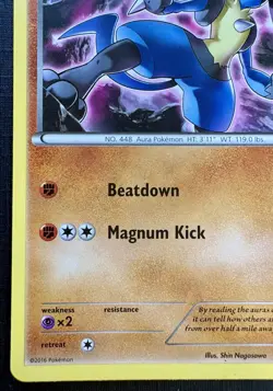 Lucario 47/124 - Fates Collide - Rare - 2016 Vintage Pokemon TCG English - Image 4