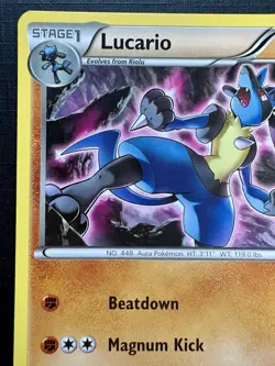 Lucario 47/124 - Fates Collide - Rare - 2016 Vintage Pokemon TCG English - Image 5