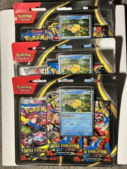 Pokemon TCG Mega Evolution 3- Pack Blister Lot of 3 Psyduck - Image 1