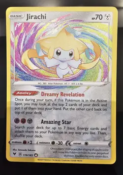 Pokemon TCG Jirachi 119/185 Swsh04: Vivid Voltage Amazing Rare Holo - NM - Image 1