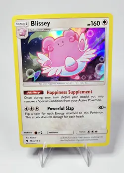 Pokemon TCG - Blissey 153/214 Holo Rare - Sun & Moon Lost Thunder NM - Image 1