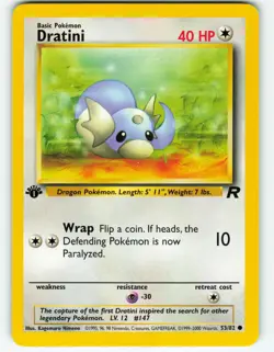 Dratini - 1st Edition - 53/82 Team Rocket - WOTC - Pokemon TCG - 2000 - Image 1