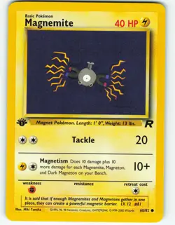Magnemite - 1st Edition - 60/82 Team Rocket - WOTC - Pokemon TCG - 2000 - Image 1