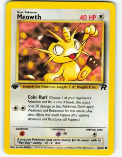 Meowth - 1st Edition - 62/82 Team Rocket - WOTC - Pokemon TCG - 2000 - Image 1