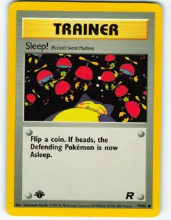 Sleep! - 1st Edition - 79/82 Team Rocket - WOTC - Pokemon TCG - 2000 - Image 1