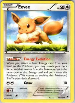 EEVEE 80/111 FURIOUS FISTS POKEMON DMG - Image 1