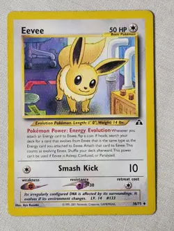 Played (LP) Eevee - Non-Holo #38 Neo Discovery Pokemon TCG - Image 1