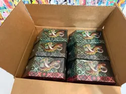 pokemon auction 6 paldean fates sealed tins case Charizard Iron Treads Great Tus - Image 2
