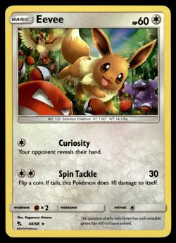 Eevee 48/68 Holo Rare Hidden Fates Pokemon Holo NM/M - Image 1