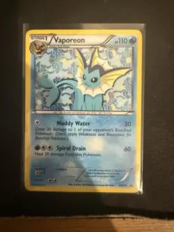 Pokemon TCG Vaporeon Black White BW89 Holo Promo Card - Image 1