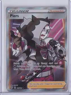 Piers 187/189 Darkness Ablaze NM Full Art Ultra Rare Pokemon Card - Image 1