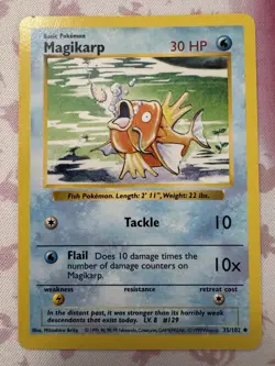 Shadowless MAGIKARP #35/102 RARE Pokemon Card Base Set! *1 Owner* Near Mint!! - Image 3