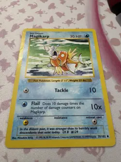 Shadowless MAGIKARP #35/102 RARE Pokemon Card Base Set! *1 Owner* Near Mint!! - Image 4