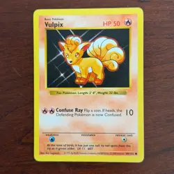 Shadowless Vulpix 68/102 Common Base Set Pokemon Card - Image 1