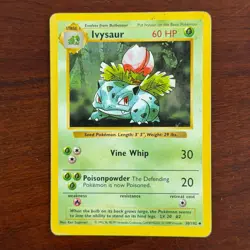 Shadowless Ivysaur 30/102 Uncommon Base Set Pokemon Card DMG - Image 1