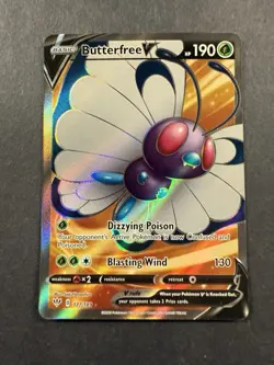 Pokemon TCG Butterfree v Darkness Ablaze Holo Card Full Art Ultra Rare 177/189 - Image 1