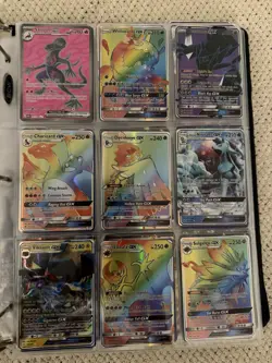 Pokemon GX/EX Full Art Holo Card Lot Charizard Solgaleo Lunala Binder Collection - Image 1