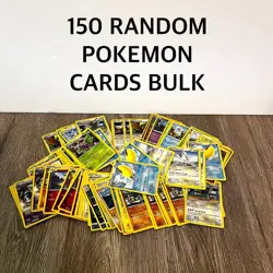 Pokemon Cards Random 150 Card Bulk - Regular Cards - No Holos, Trainers, Energy - Image 1