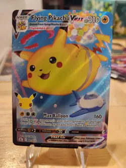 Pokemon Flying Pikachu VMAX Celebrations Full Art Ultra Rare Holo Card 007/025 - Image 1