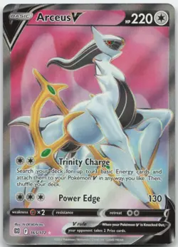 Arceus V 165/172 SWSH09: Brilliant Stars Pokemon Card NM - Image 1
