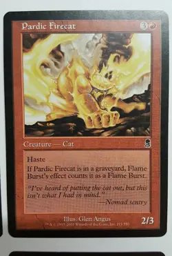 3x Pardic Firecat 3x Flame Burst LP MTG Magic Pauper Free Shipping Odyssey - Image 3
