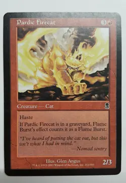 3x Pardic Firecat 3x Flame Burst LP MTG Magic Pauper Free Shipping Odyssey - Image 4