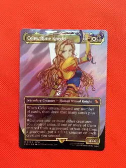 Celes, Rune Knight (Borderless) (Surge Foil) Final Fantasy NM M 0209 - Image 1
