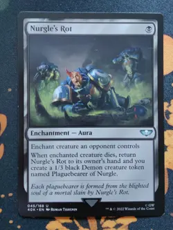 MTG - LP - Nurgle's Rot - Warhammer 40K Commander - Lightly Played, Ships Fast - Image 1