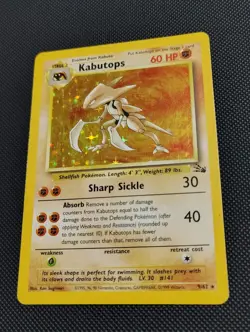 Pokemon Kabutops Fossil (Unlimited) Holo Rare 9/62 - Image 1