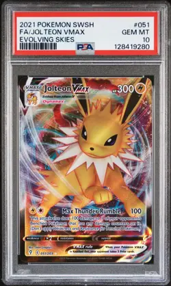 Pokemon Jolteon Vmax Evolving Skies 051/203 PSA 10 - Image 1