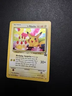 Pokemon Birthday Pikachu holofoil Black Star promo #24 - Image 1