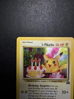 Pokemon Birthday Pikachu holofoil Black Star promo #24 - Image 3