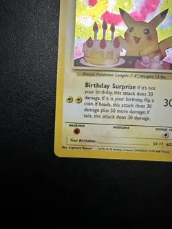 Pokemon Birthday Pikachu holofoil Black Star promo #24 - Image 5