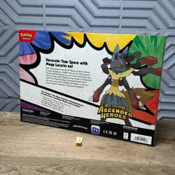 Pokemon TCG Ascended Heroes Premium Poster Collection Mega Lucario EX IN HAND - Image 2