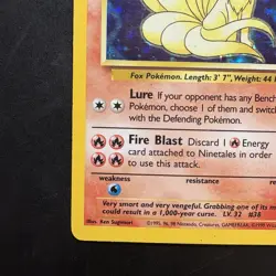 Pokemon Vintage Holo Ninetales Base Set WotC 1999 - Image 5