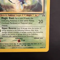 Pokemon Vintage Rare Butterfree 19/75 Neo Discovery WotC - Image 4