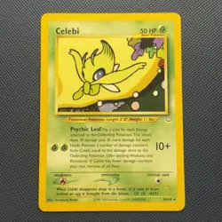 Pokemon Vintage Non-Holo Rare Celebi 16/64 Neo Revelation Wotc 2001 - Image 1