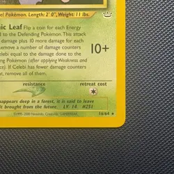 Pokemon Vintage Non-Holo Rare Celebi 16/64 Neo Revelation Wotc 2001 - Image 4