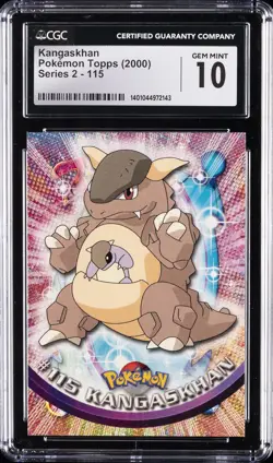 2000 POKEMON TOPPS SER 2 #115 KANGASKHAN CGC 10 GEM MINT - Image 1