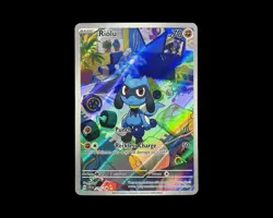 Pokemon Riolu 215/198 Illustration Scarlet & Violet Base Near Mint Full Art - Image 1