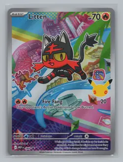 Litten Holo 044 ME: Mega Evolution Promo Pokemon TCG NM Promo Playset - Image 1