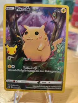 Pokemon TCG Celebrations 005/025 Pikachu Holo Rare Full Art Near Mint - Image 1